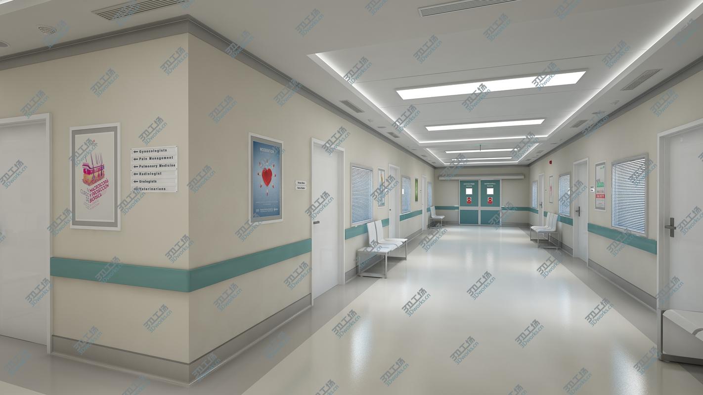 images/goods_img/2021040232/3D Photorealistic Hospital Hallway Corridor-2 model/3.jpg